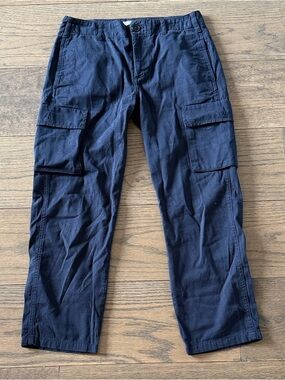 Frame Denim Navy Cargo Pants with Utility Pockets